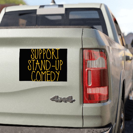 Support Stand Up Comedy 2 Car Magnets
