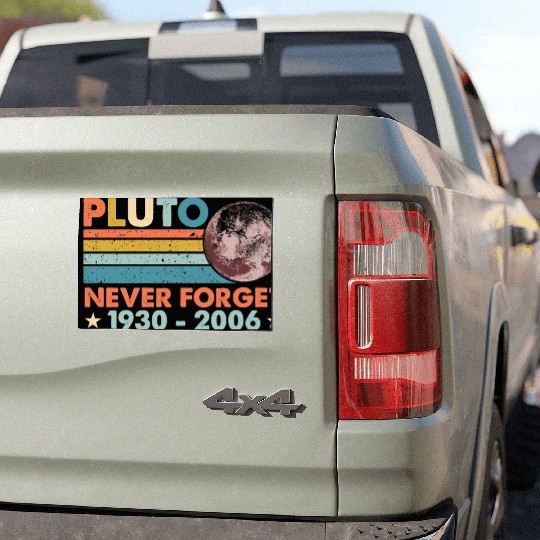 Pluto Never Forget Astronomy Space Science Nerd Car Magnets