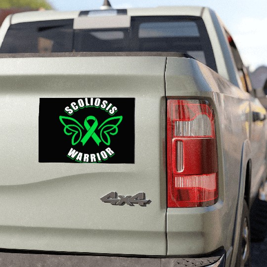 Scoliosis Warrior Green Ribbon Car Magnets