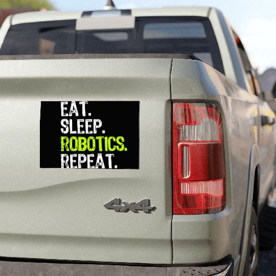 Womens Eat Sleep Robotics Repeat Robot Engineer Fu Car Magnets