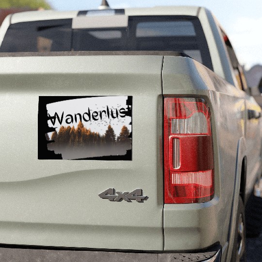 Wanderlust design Car Magnets