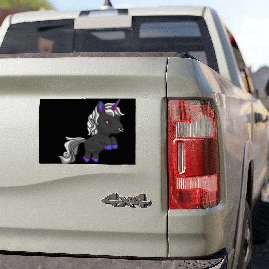 Goth Unicorn Zombie Gothic Occult Halloween Car Magnets