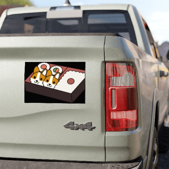 Sushi Bento Box Corgi Car Magnets