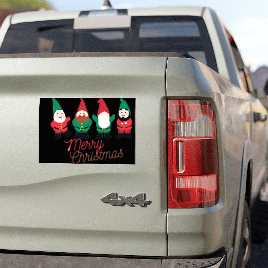 Christmas Funny Gnomes Car Magnets