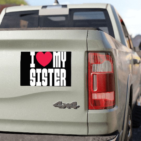 I Love My Sister Car Magnets