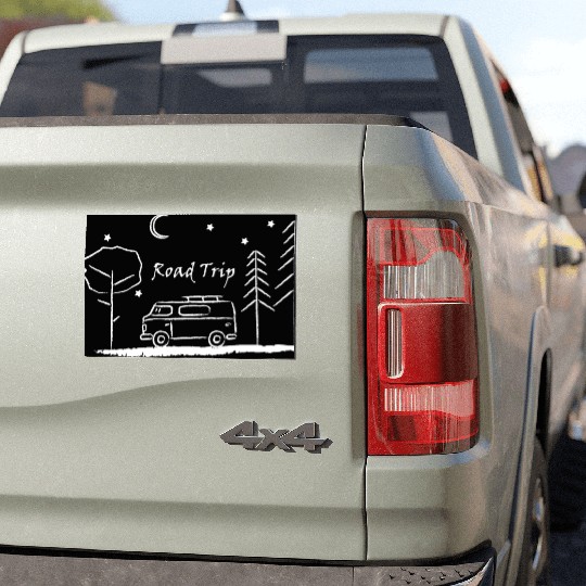 Road trip – your heart beats for camping Car Magnets
