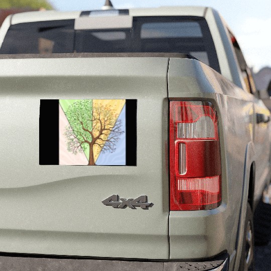 Four Seasons Trees Car Magnets