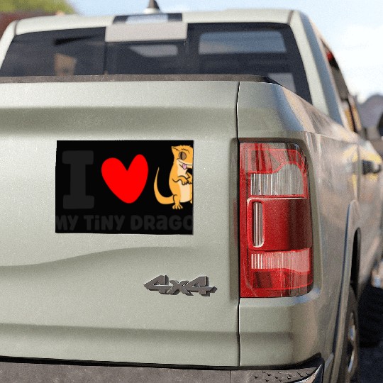 I Love My Tiny Dragon Reptile Pet Crested Gecko Car Magnets