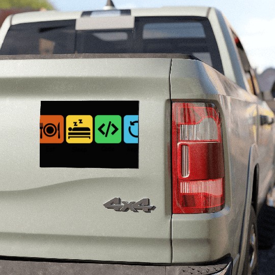 Eat, Sleep, Code, Repeat | Software Engineer Car Magnets