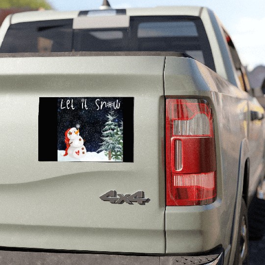 Snowman - Let it snow Car Magnets