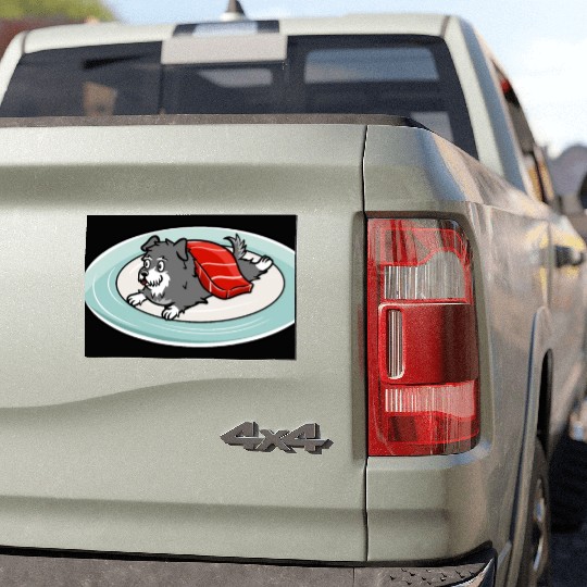 Schnauzer Nigiri Sushi Car Magnets