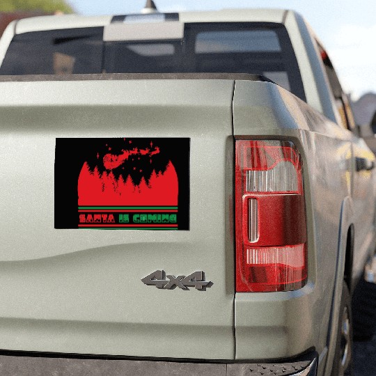 Santa is coming Car Magnets