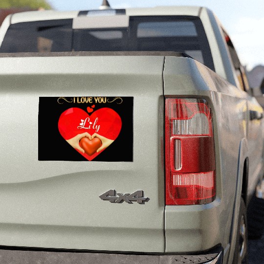 I love you Lily Car Magnets
