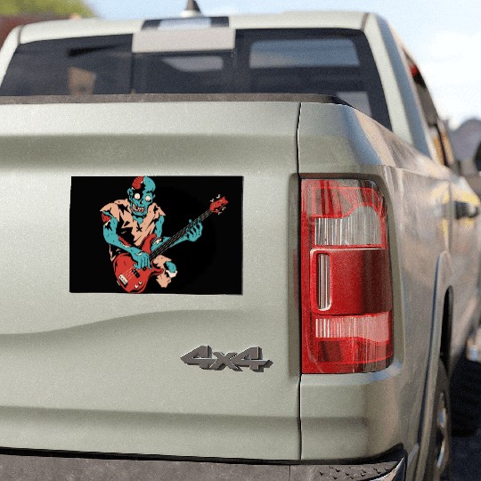 Zombie guitar player bass Zombie guitar player bas Car Magnets