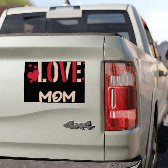 LOVE MOM Car Magnets