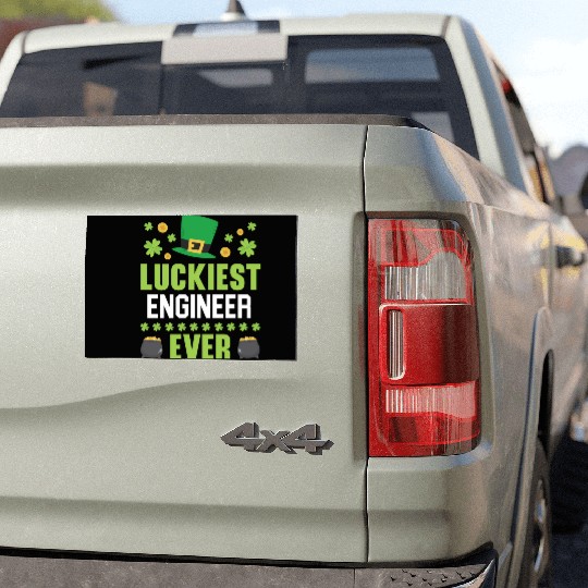 Luckiest Engineer Ever St. Patrick's Saint Pattys Car Magnets