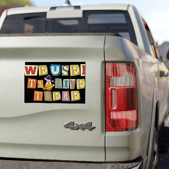 We Used To Live There Cool astronauts on Planets Car Magnets