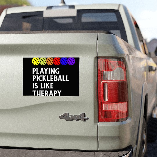 Playing Pickleball Is Like Therapy - Pickleball Car Magnets