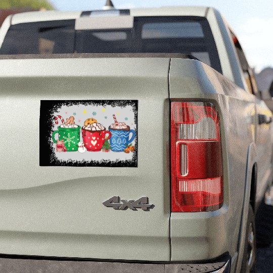 Christmas Hot Chocolate Peppermint Mocha Car Magnets