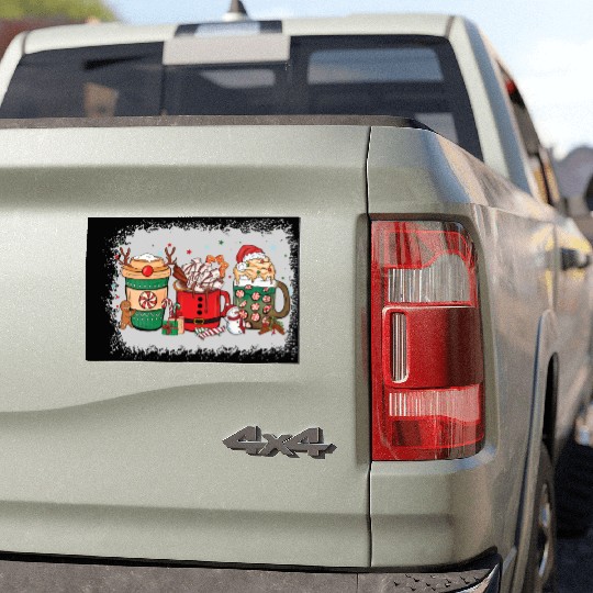 Christmas Hot Chocolate Cup Car Magnets