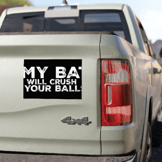 My Bat Will Crush Your Balls 3 Car Magnets