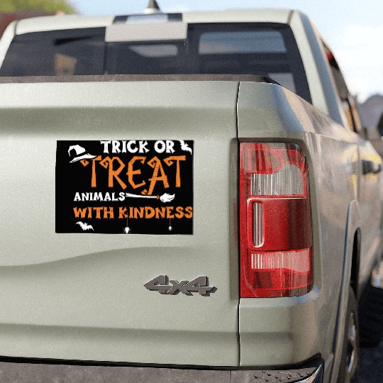 Trick Or Treat Animals With Kind... Car Magnets