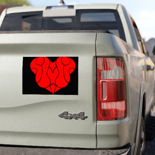 MY heart DESIGN Big heart Car Magnets
