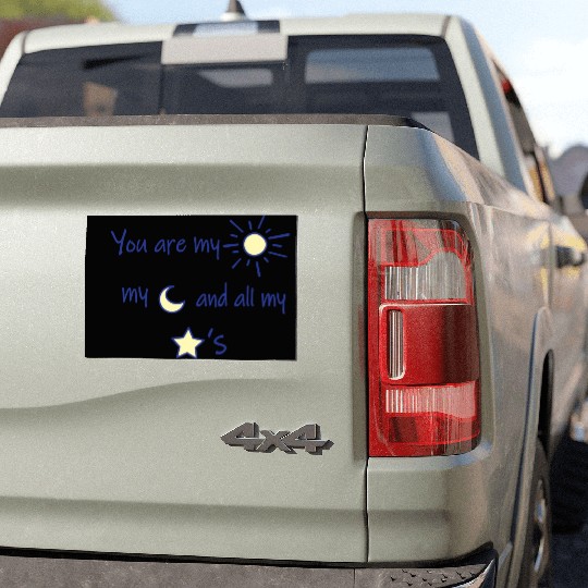Sun Moon and Stars Car Magnets
