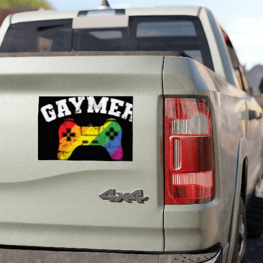 Gamer Controller Gaymer LGBT Pride Car Magnets