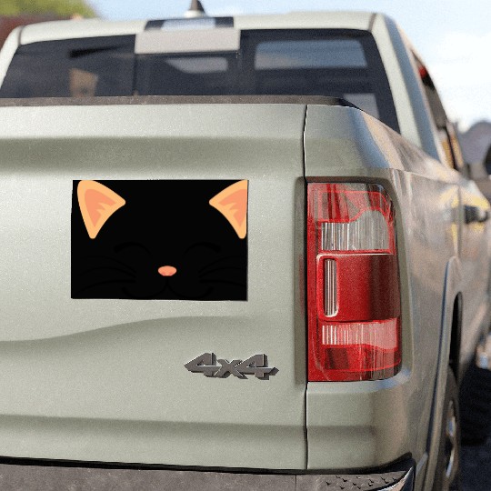 Floating Cat Face Car Magnets