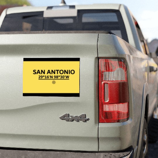San Antonio S Coordinate's design Car Magnets
