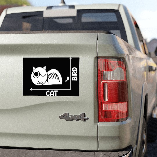 Funny Cat Or Bird Optical Illusion A Philosophy Car Magnets