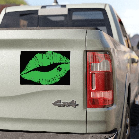 Lips Shamrock Car Magnets, St Patricks Day Presents