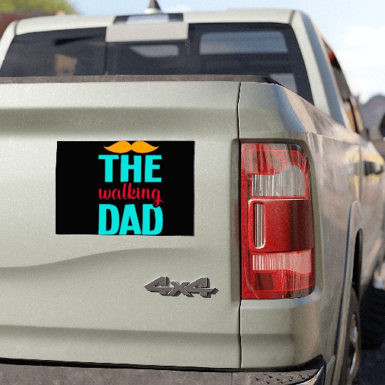 The walking dad Car Magnets
