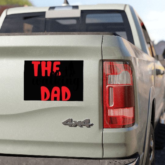 The walking dad Car Magnets