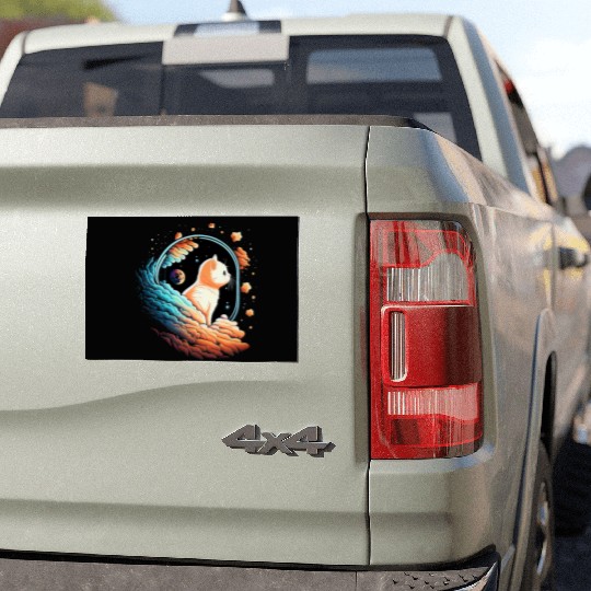 Astronaut Cat Space Cat on Galaxy Cat Lover Car Magnets