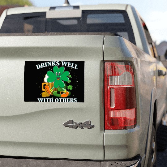 Drinks Well With Others St. Patrick's DayT-Car Magnets