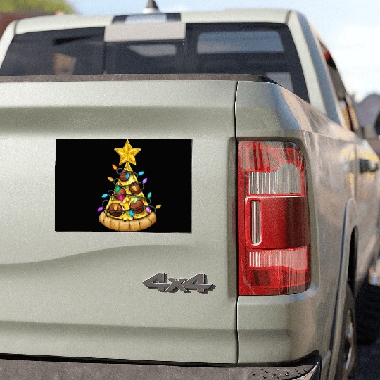 Christmas Pizza Christmas Light Car Magnets