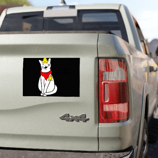 meowdy cat partner Car Magnets
