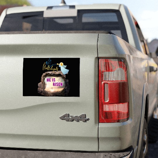 He Is Risen- Hallelujah Car Magnets