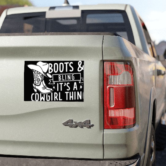 Boots And Bling It's A Cowgirl Thing Car Magnets
