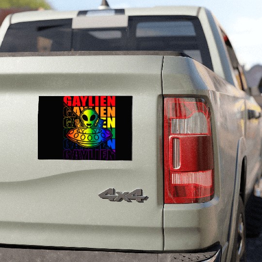 Gender Lesbian, Gay, Trans, Queer Rainbow Car Magnets