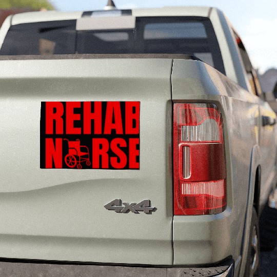 Rehab Nurse Physical Therapy Team Car Magnets