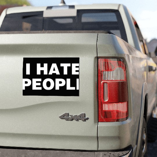 I Hate People Anitisocial Car Magnets