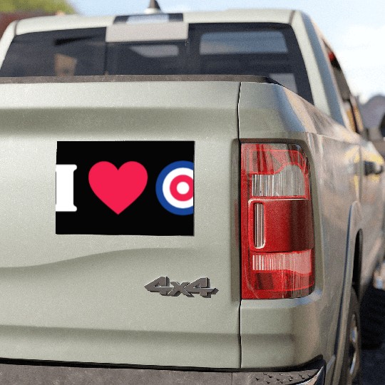 I Love Curling Car Magnets