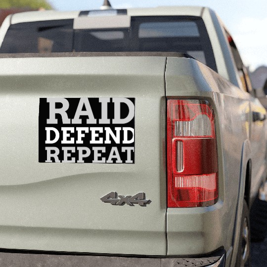 Raid Defend Repeat | Kabaddi Sport Car Magnets