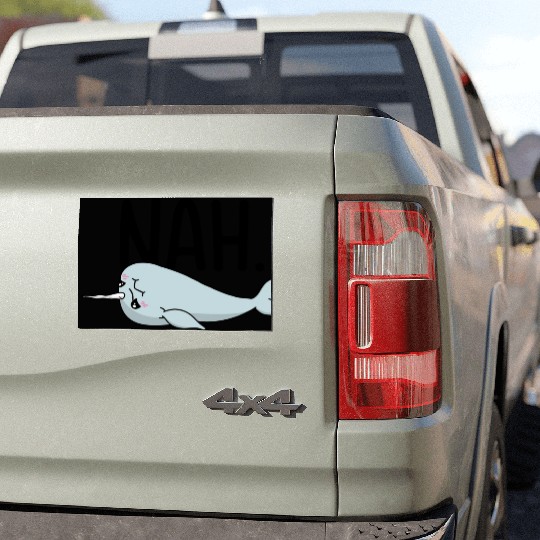 Procrastinating Narwhal Lover Aquatic Animals Car Magnets