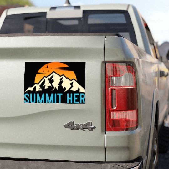 Summit Hero Climbers Mountaineering Mountain Guide Car Magnets