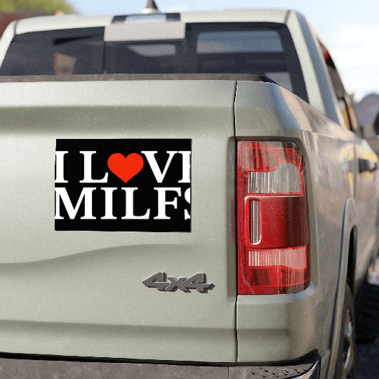 I Love Milfs Car Magnets