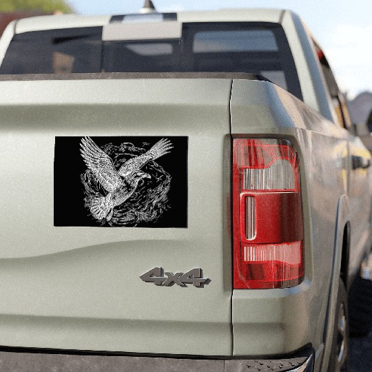 Flying Seagull Over The Sea Car Magnets